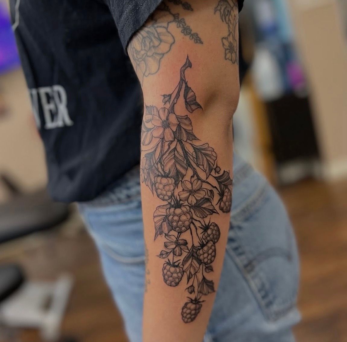 Berries Tattoo by Adrienne Alexander at Silver Ghost Tattoo in Edmonton Alberta Canada