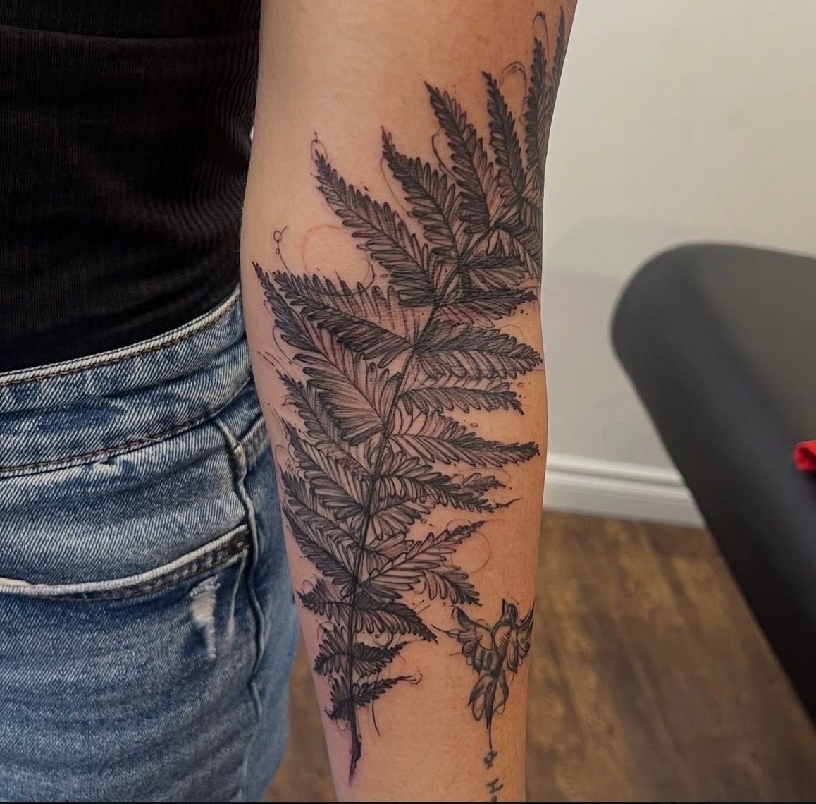 Fern Tattoo by Adrienne Alexander at Silver Ghost Tattoo in Edmonton Alberta Canada