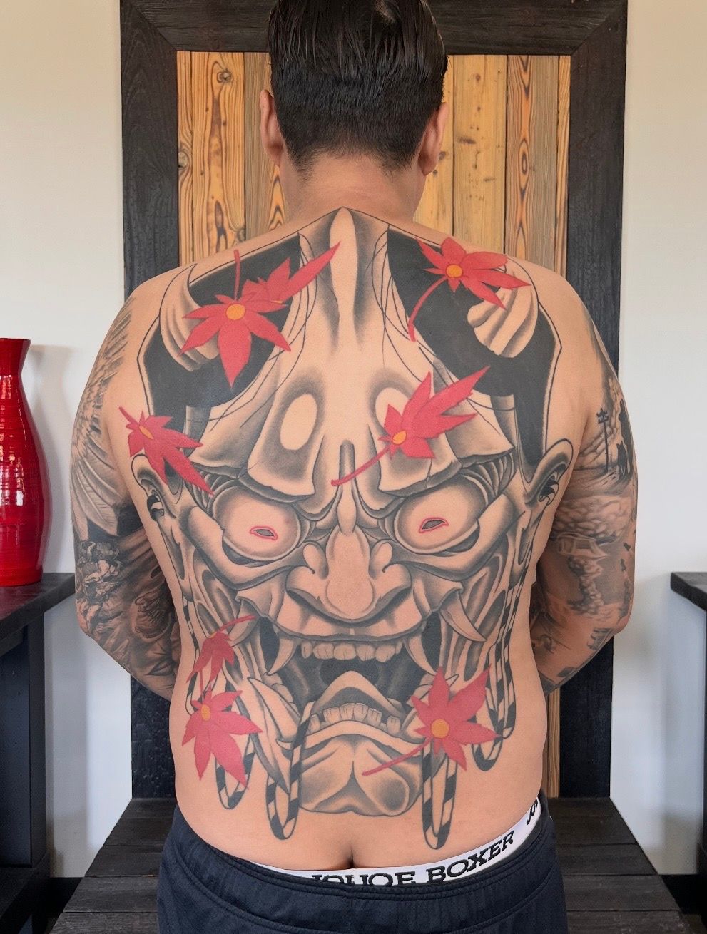 Hannya Backpiece by Curt Semeniuk at Crimson Empire Tattoo in Edmonton Alberta Canada