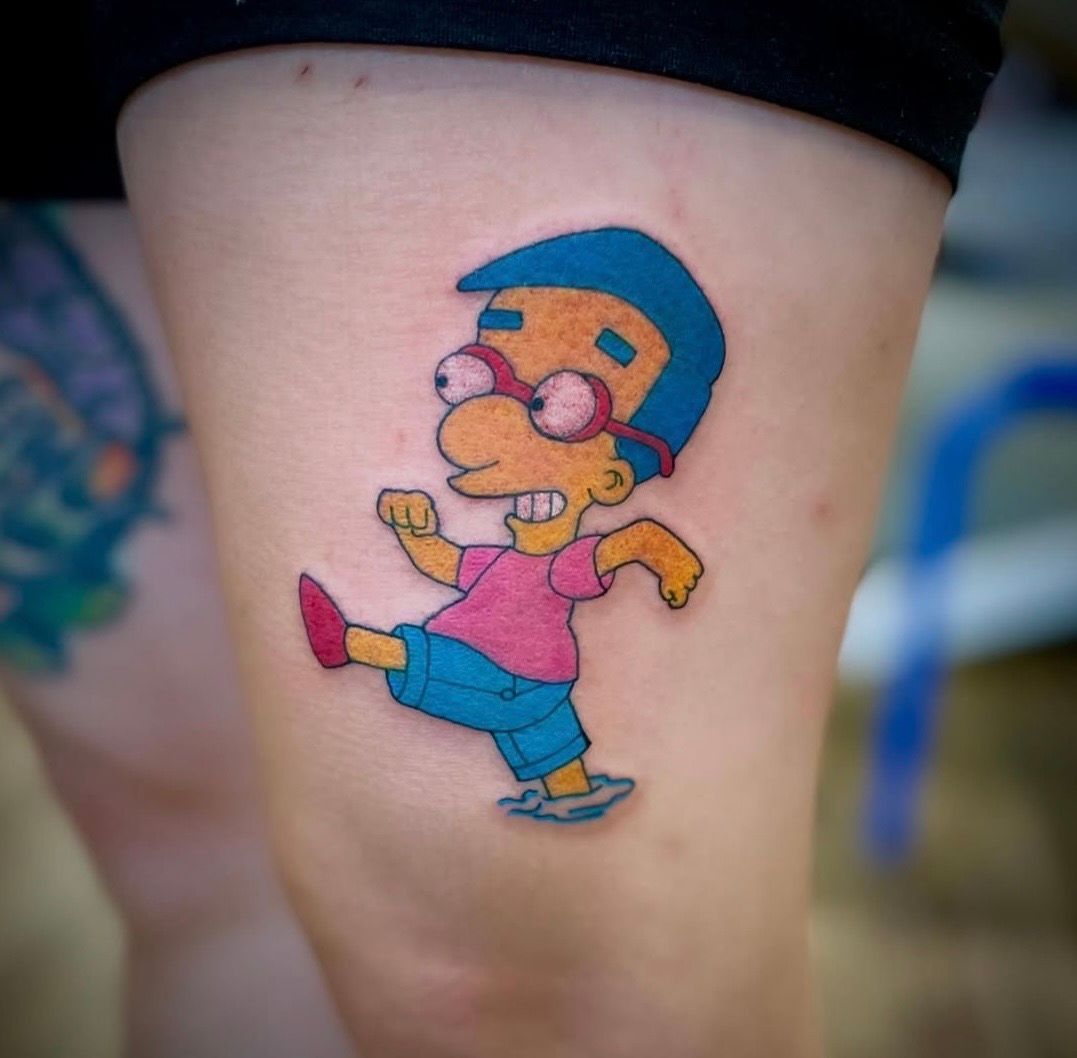 Millhouse Tattoo by Jess Alther at Black Gold Tattoo Co in Edmonton Alberta Canada