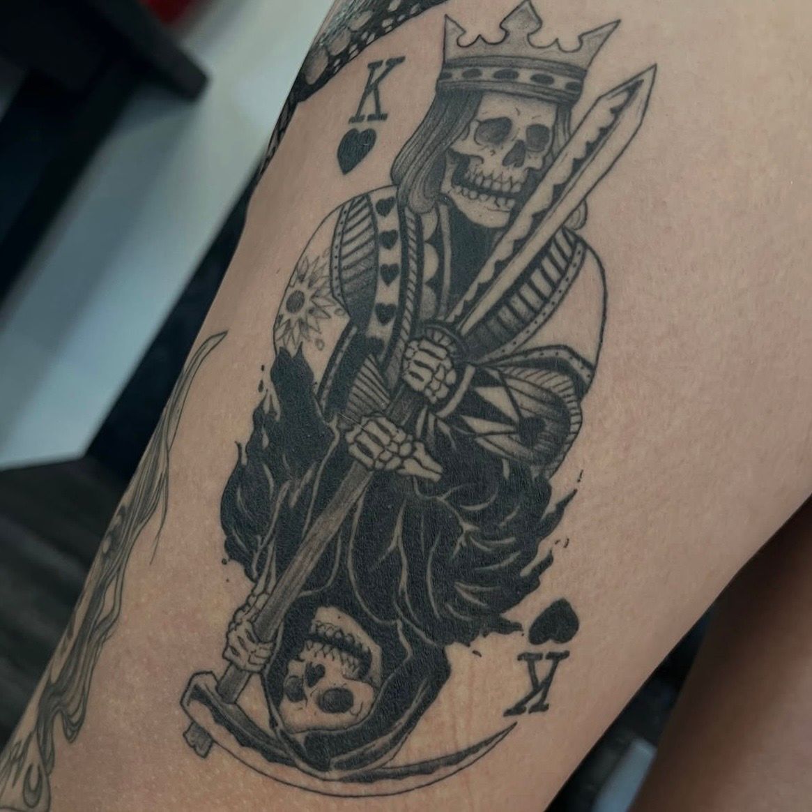 King of Death Tattoo by Steve Hayes at Black Gold Tattoo Co in Edmonton Alberta Canada