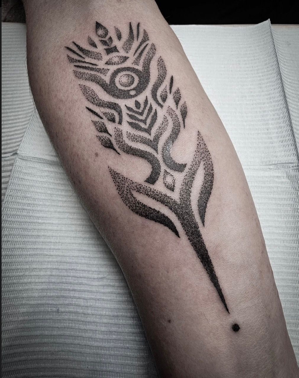 Dotwork Symbol Tattoo by Alex Arnautov at Black Gold Tattoo Co in Edmonton Alberta Canada