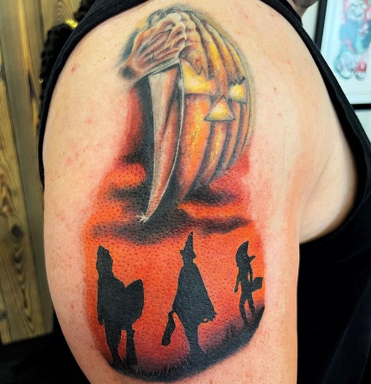 Halloween Tattoo by Chad Lavers at Crimson Empire Tattoo in Edmonton Alberta Canada