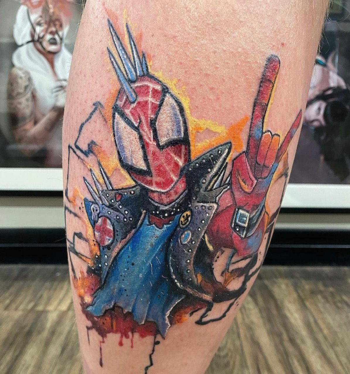 Spider Punk Tattoo by Chris Labrenz at Black Gold Tattoo Co in Edmonton Alberta Canada