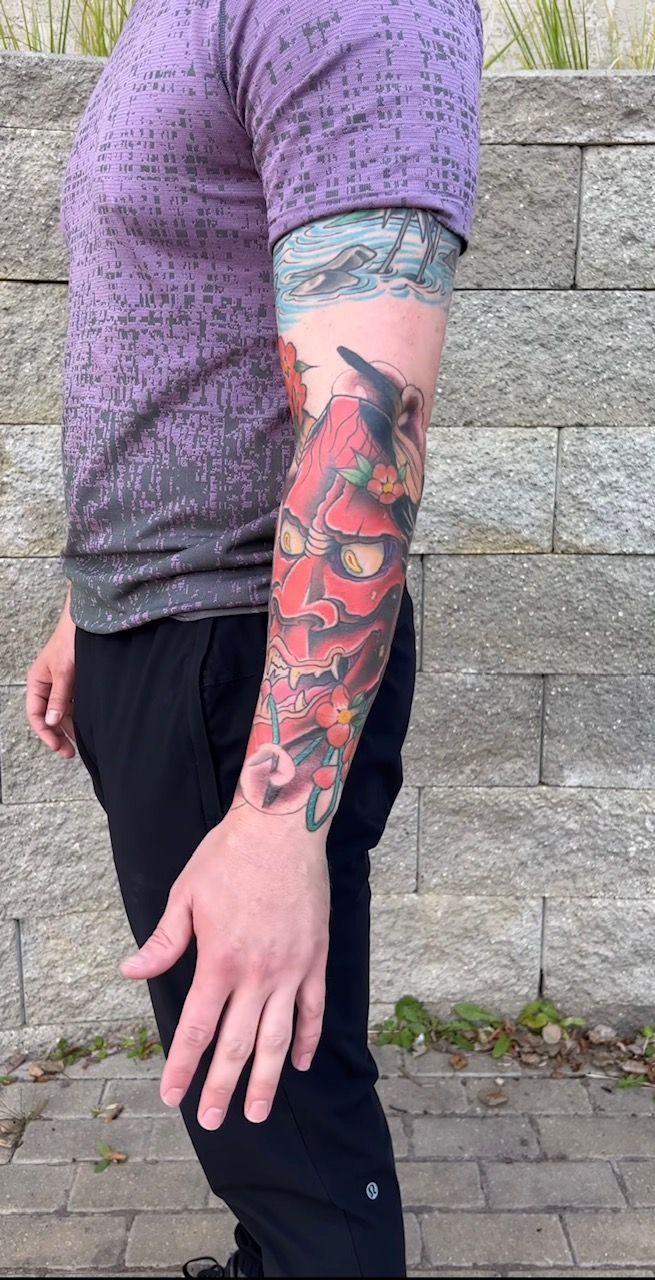 Hannya Tattoo by Curt Semeniuk at Crimson Empire Tattoo in Edmonton Alberta Canada