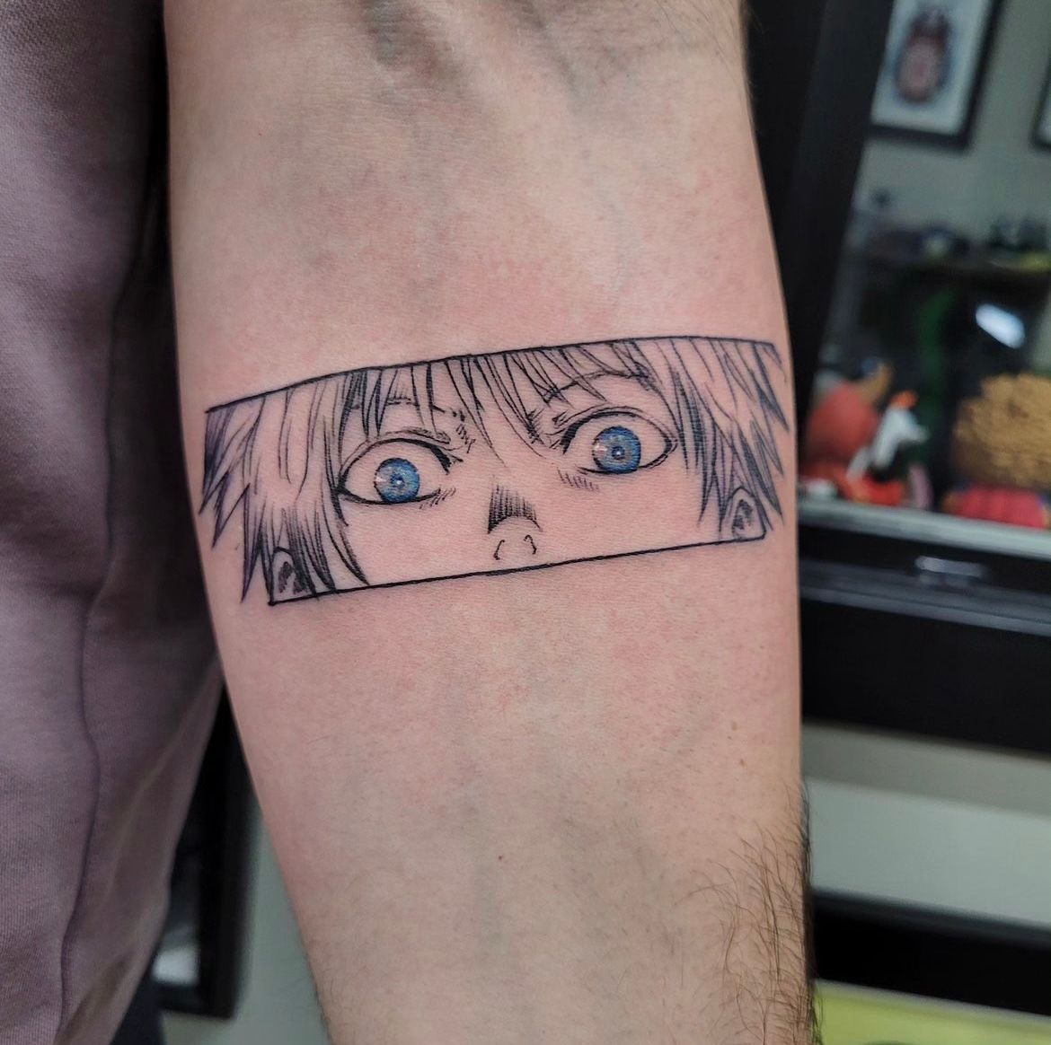 Gojo Tattoo by Ian Wang at Black Gold Tattoo Co in Edmonton Alberta Canada