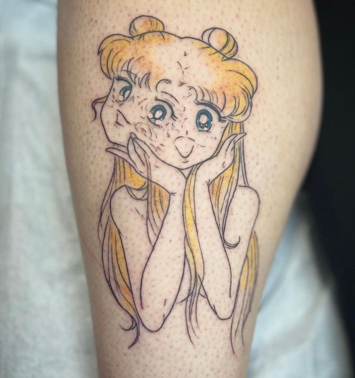 Sailor Moon Tattoo by Vanessa Spezowka at Crimson Empire Tattoo in Edmonton Alberta Canada