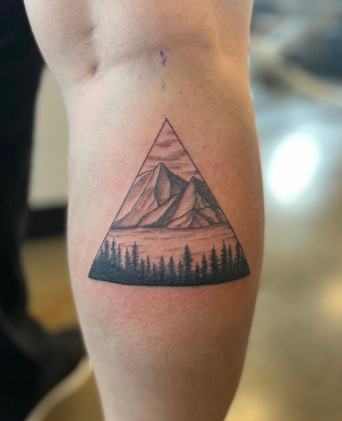 Mountain Scenery Tattoo by Vinny Nguyen at Crimson Empire Tattoo in Edmonton Alberta Canada