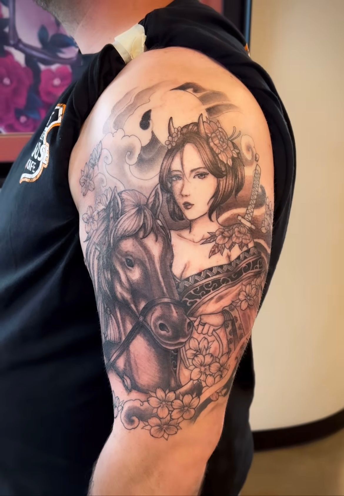 Princess and Horse Tattoo by Vinny Nguyen at Crimson Empire Tattoo in Edmonton Alberta Canada