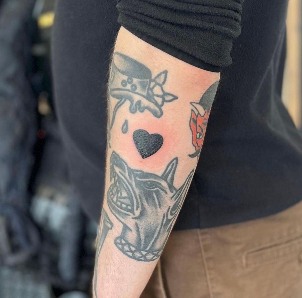 Black Heart Tattoo by Keon Courtney at Crimson Empire Tattoo in Edmonton Alberta Canada