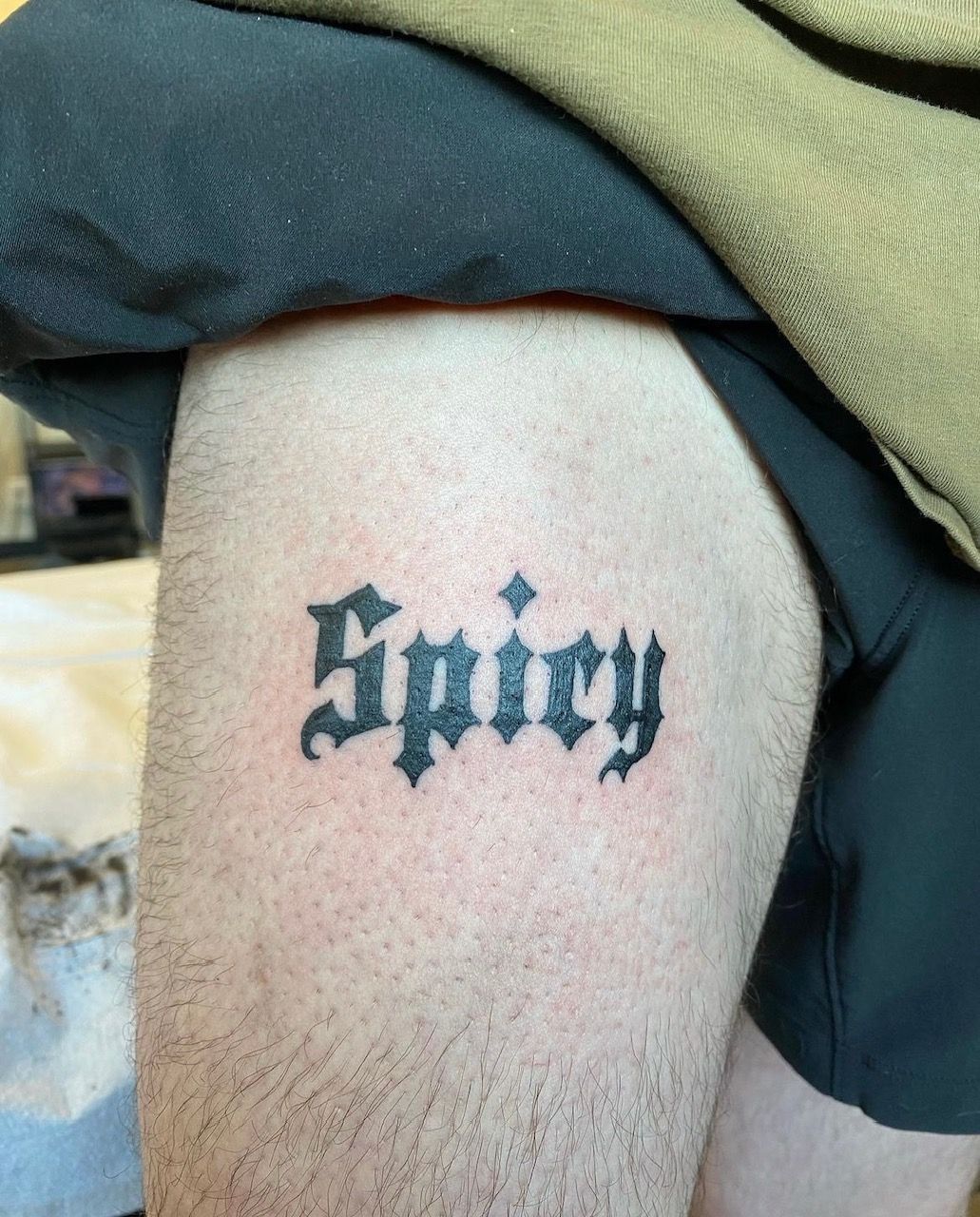 Lettering Tattoo by Keon Courtney at Crimson Empire Tattoo in Edmonton Alberta Canada