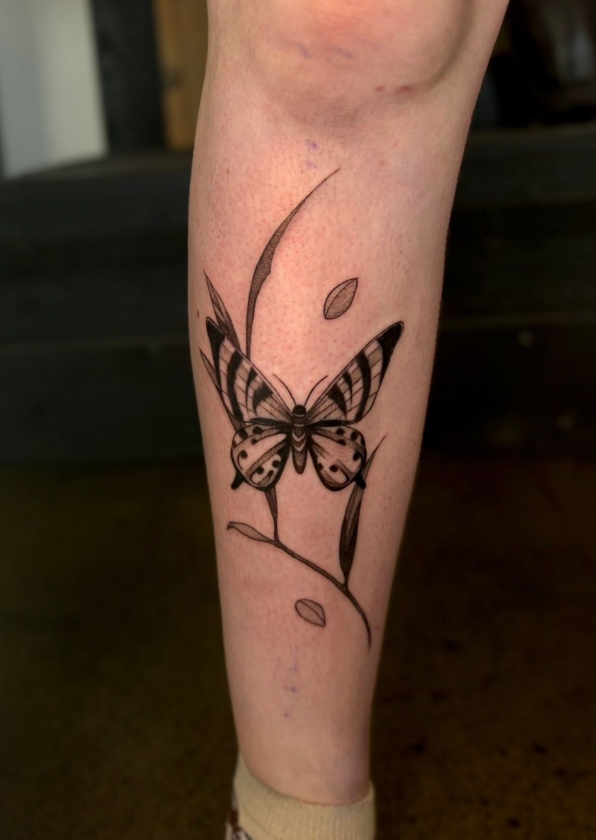 Butterfly Tattoo by Fran Arceta at Crimson Empire Tattoo in Edmonton Alberta Canada