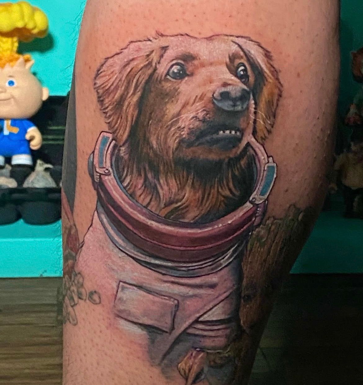 Cosmo Tattoo by Chris Labrenz at Black Gold Tattoo Co in Edmonton Alberta Canada