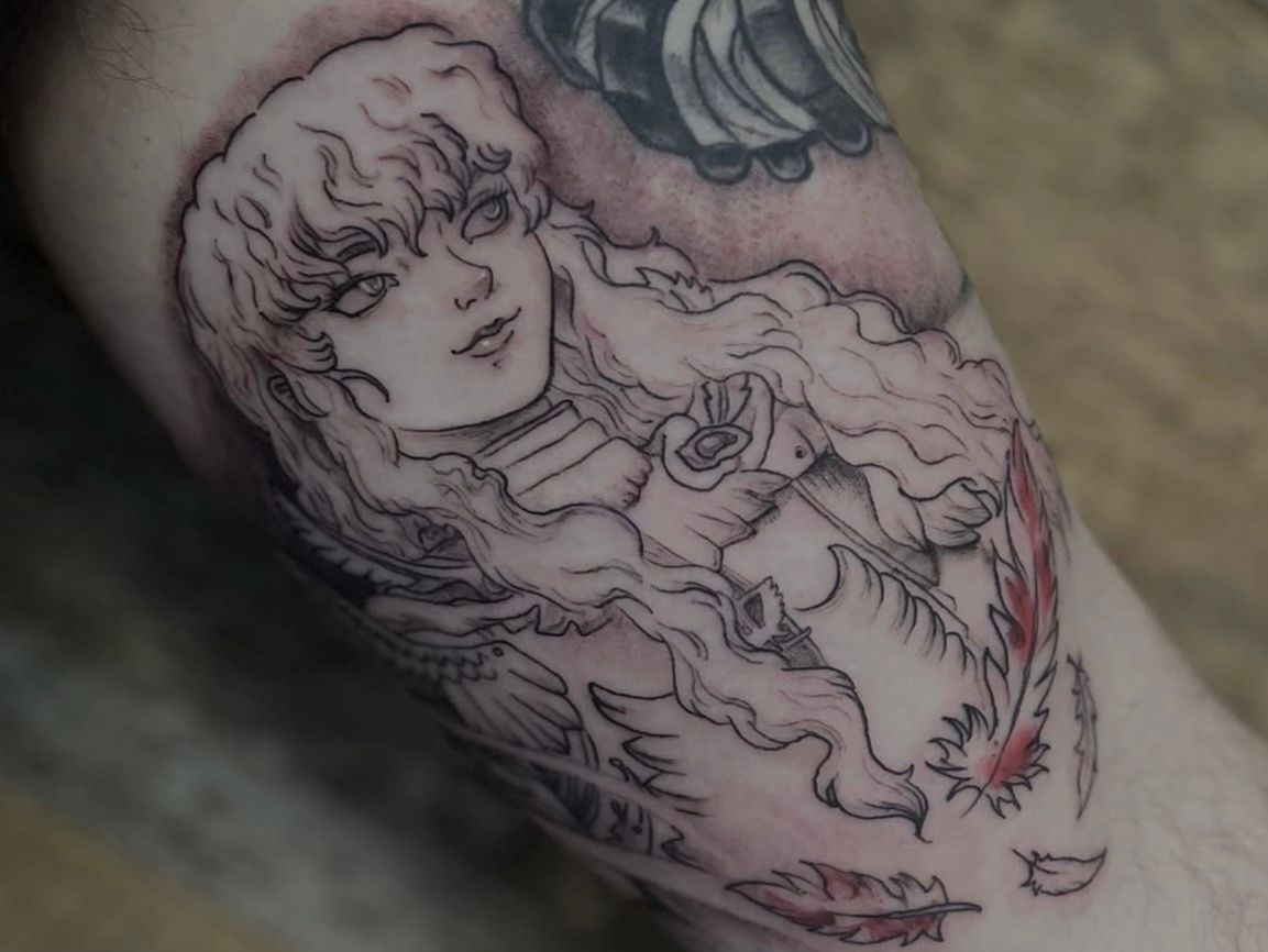 Griffith Berserk Tattoo by Vanessa Spezowka at Crimson Empire Tattoo in Edmonton Alberta Canada