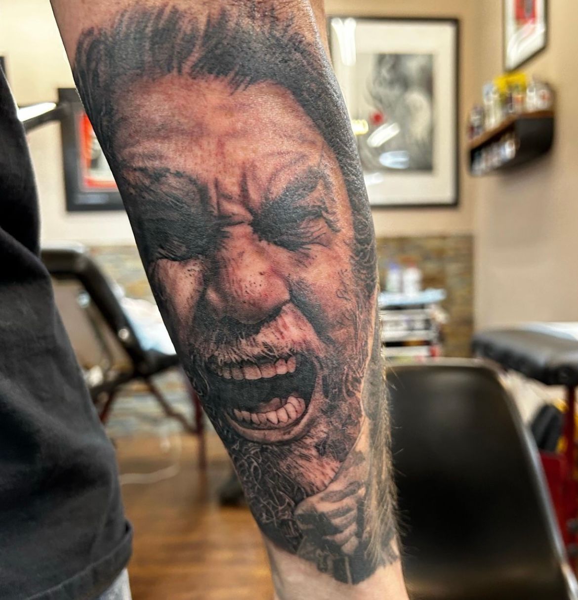 Portrait Tattoo by Alan Coates at Silver Ghost Tattoo in Edmonton Alberta Canada