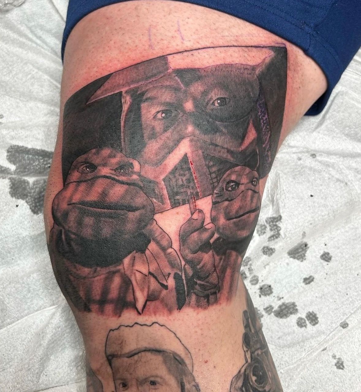 Ninja Turtles Tattoo by Alan Coates at Silver Ghost Tattoo in Edmonton Alberta Canada