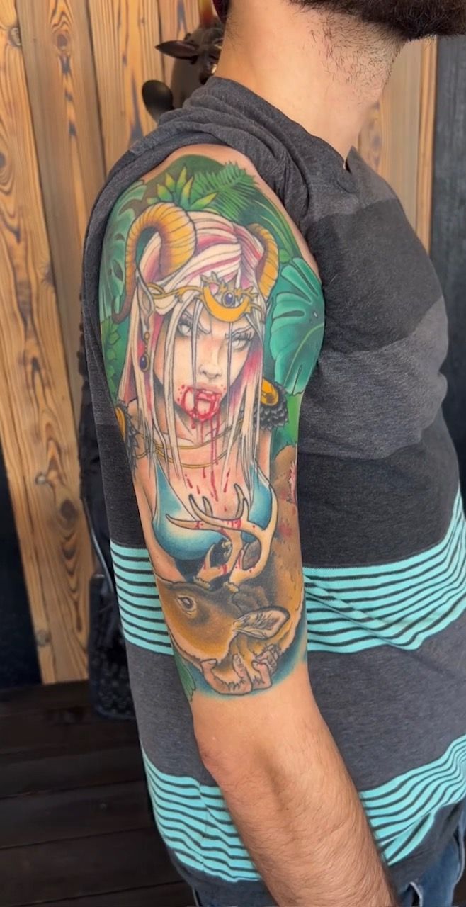 Goddess Tattoo by Curt Semeniuk at Crimson Empire Tattoo in Edmonton Alberta Canada