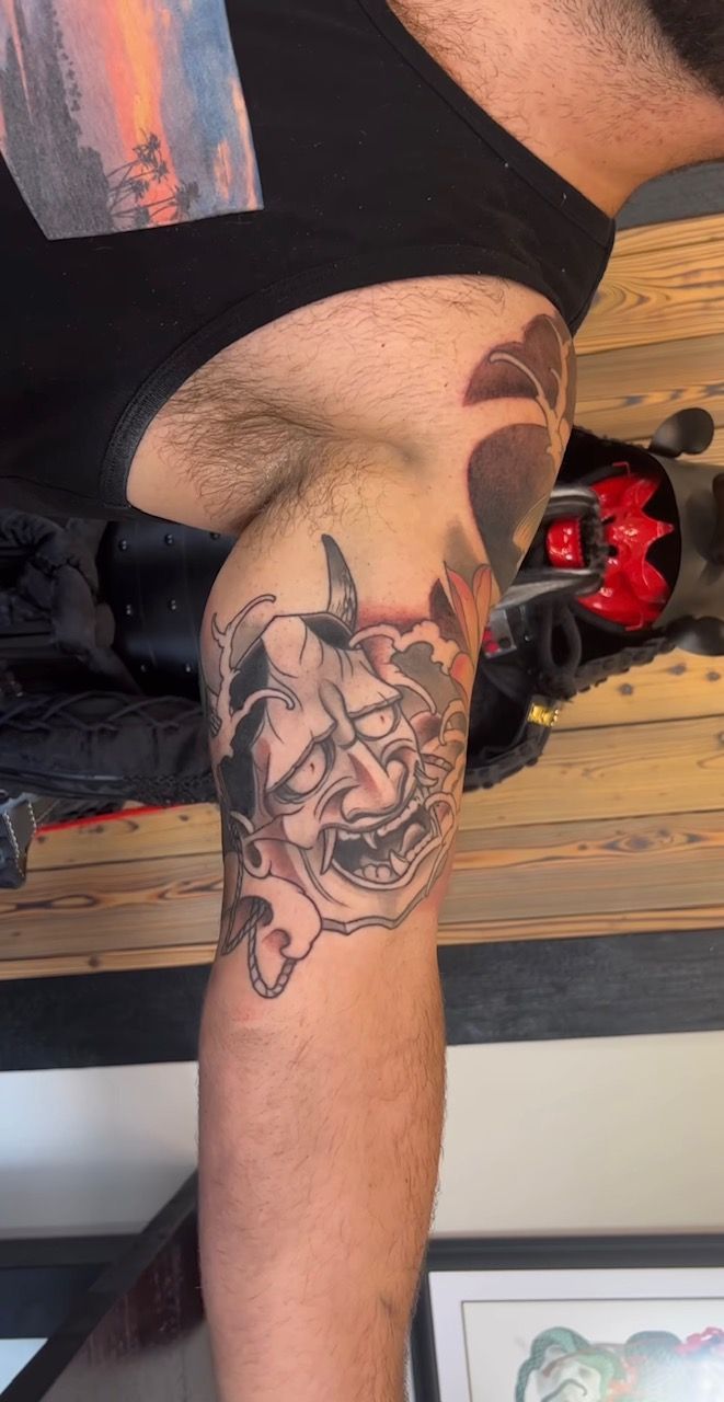 Hannya Tattoo by Curt Semeniuk at Crimson Empire Tattoo in Edmonton Alberta Canada