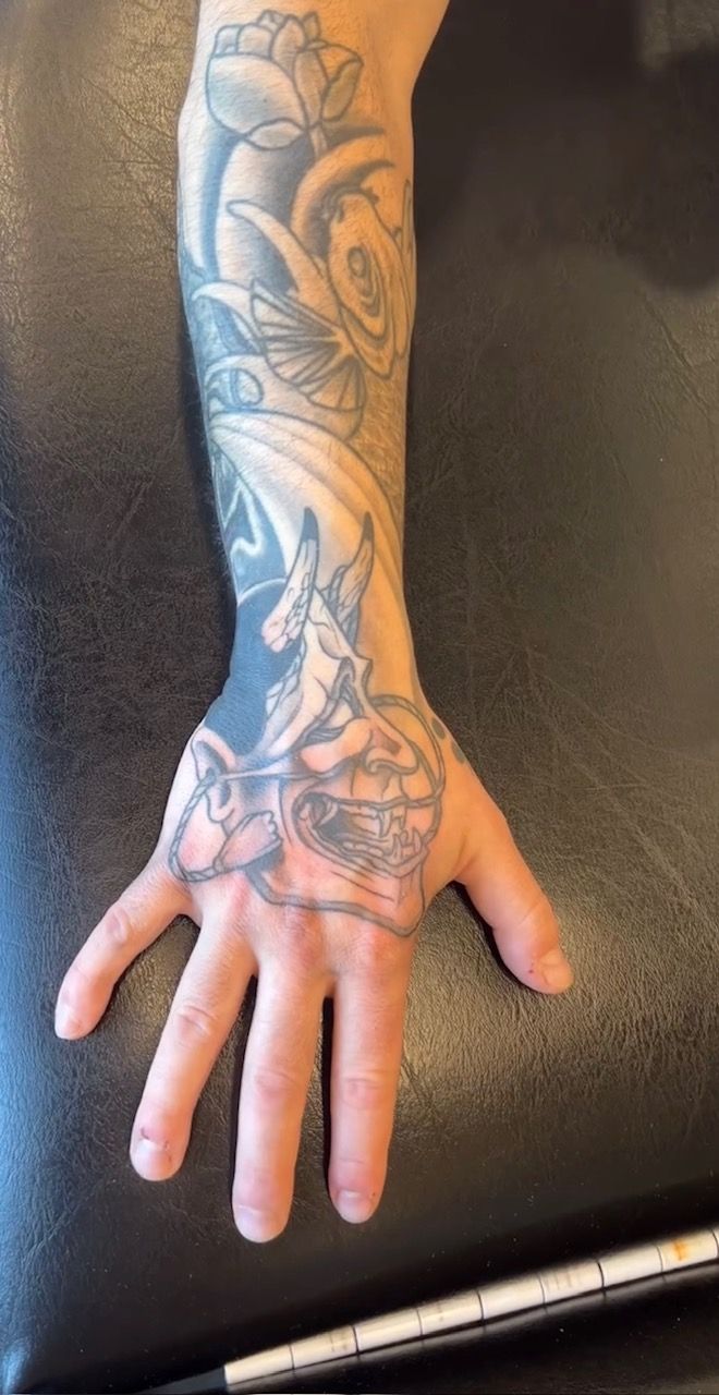 Hannya Tattoo by Curt Semeniuk at Crimson Empire Tattoo in Edmonton Alberta Canada