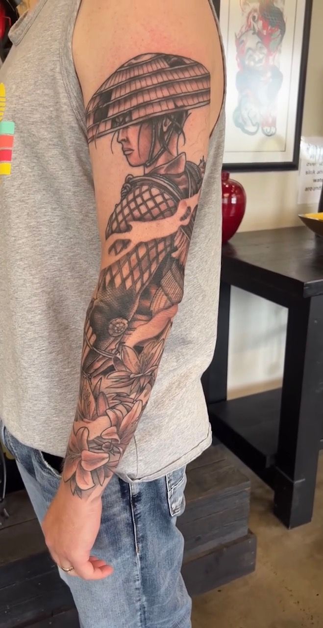 Samurai Tattoo by Curt Semeniuk at Crimson Empire Tattoo in Edmonton Alberta Canada