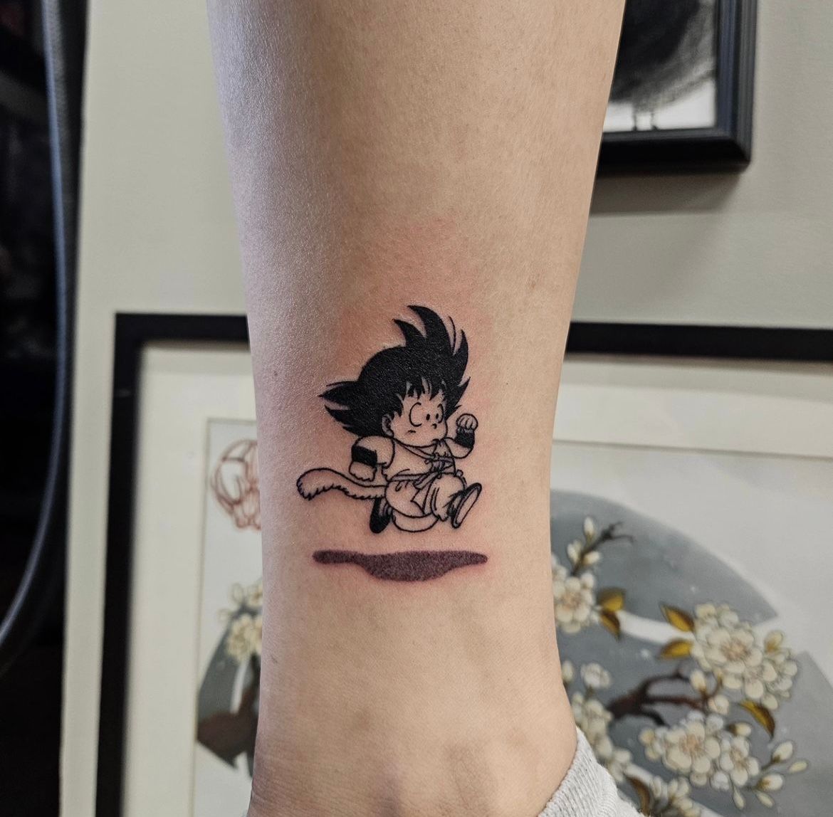 Kid Goku Tattoo by Ian Wang at Black Gold Tattoo Co in Edmonton Alberta Canada