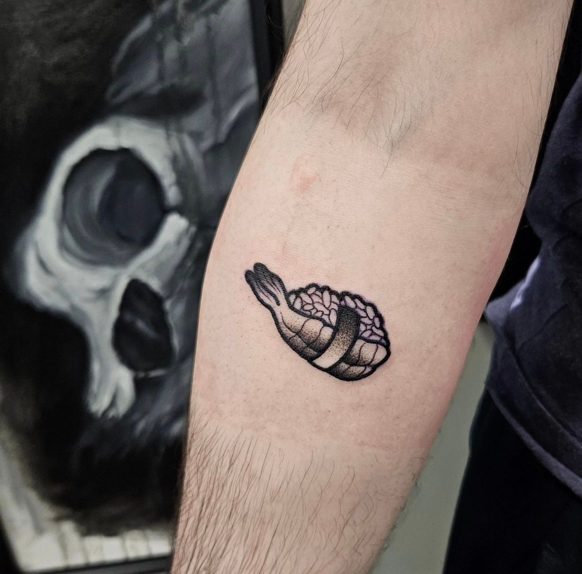 Sushi Tattoo by Ian Wang at Black Gold Tattoo Co in Edmonton Alberta Canada