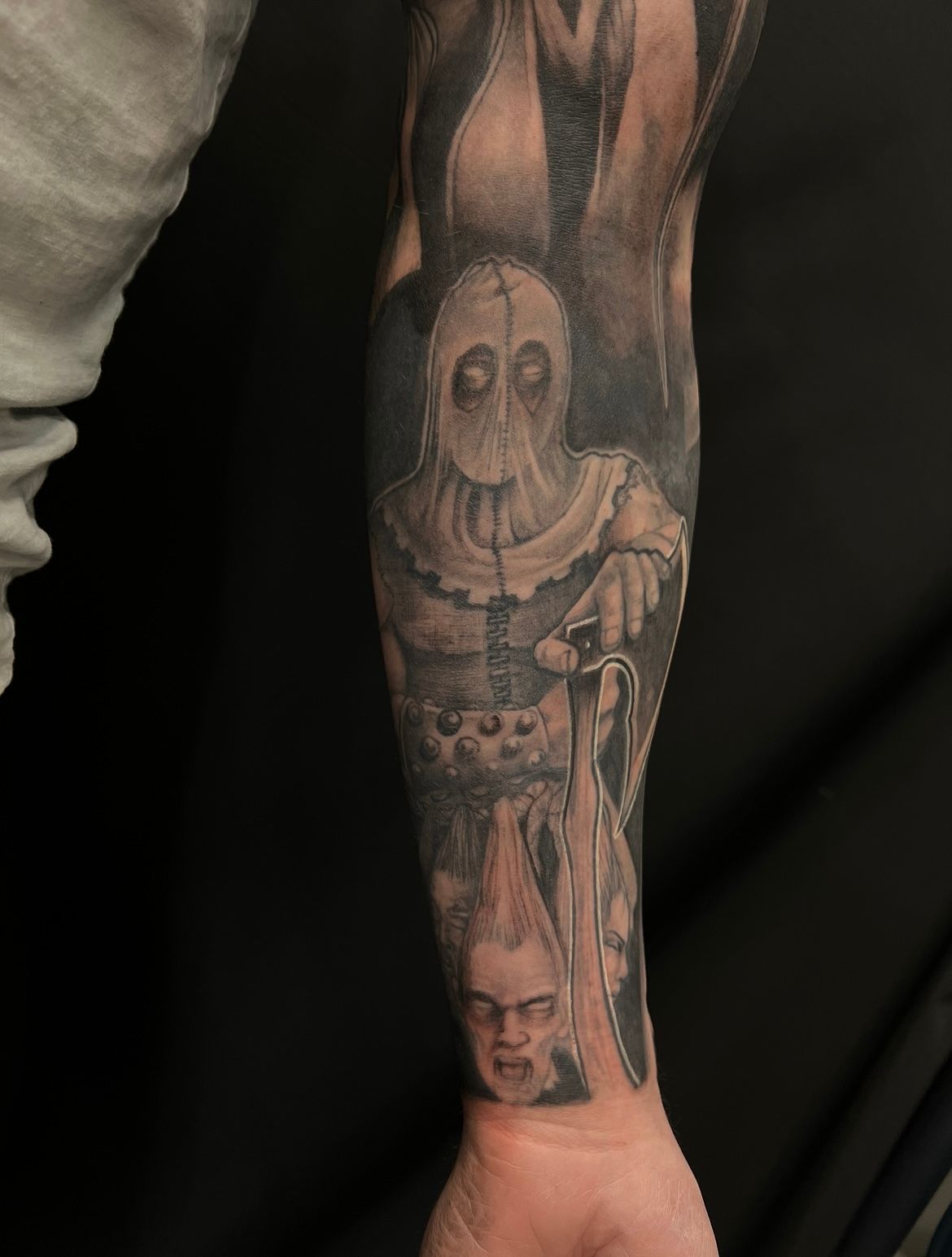 Executioner Tattoo by Kevin Sherritt at Black Gold Tattoo Co in Edmonton Alberta Canada