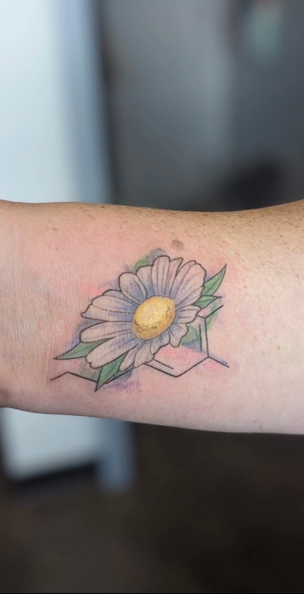 Daisy Tattoo by Samantha Hnatiw at Crimson Empire Tattoo in Edmonton Alberta Canada