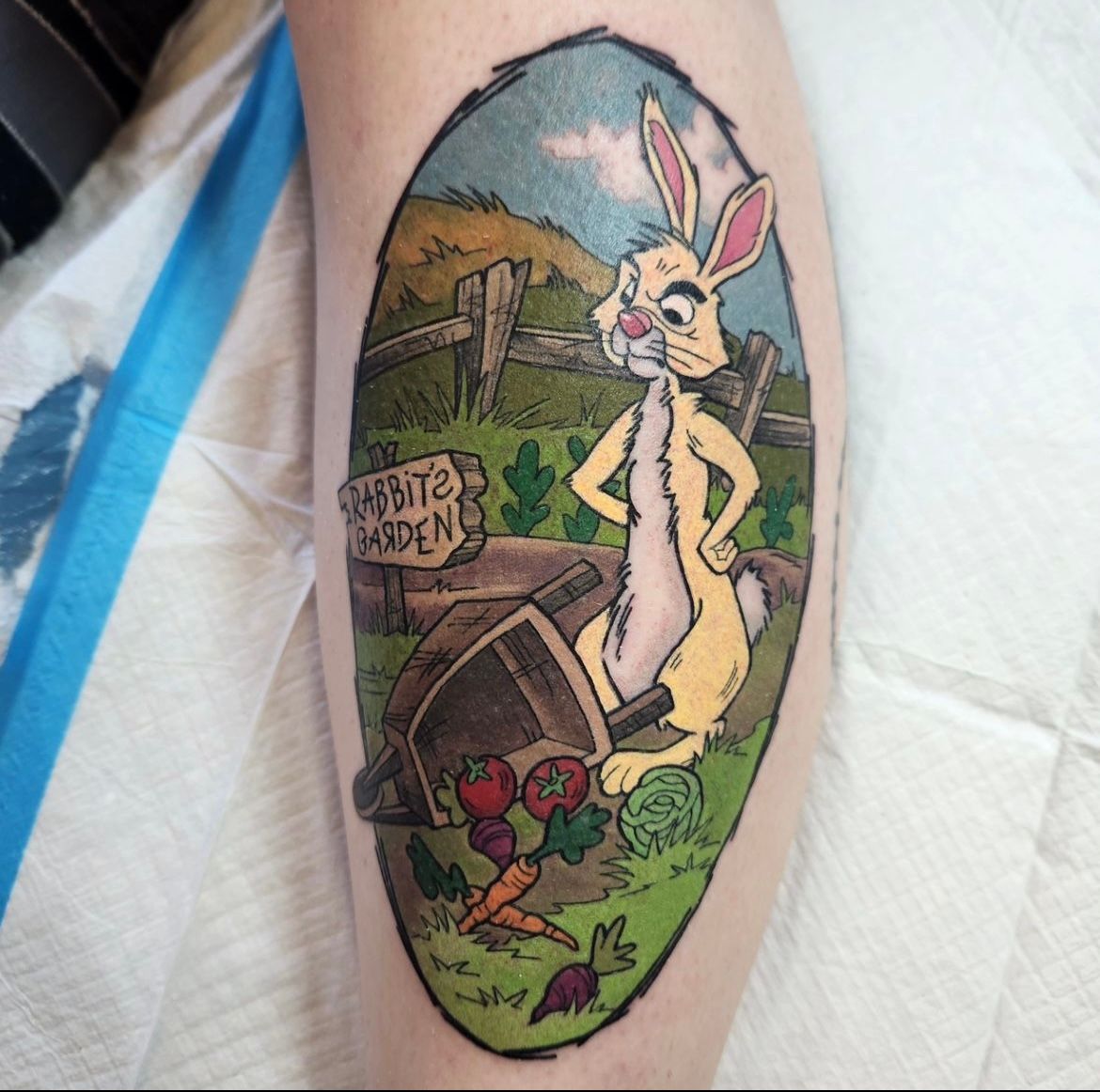 Rabbit Tattoo by Sheila Anderson at Crimson Empire Tattoo in Edmonton Alberta Canada