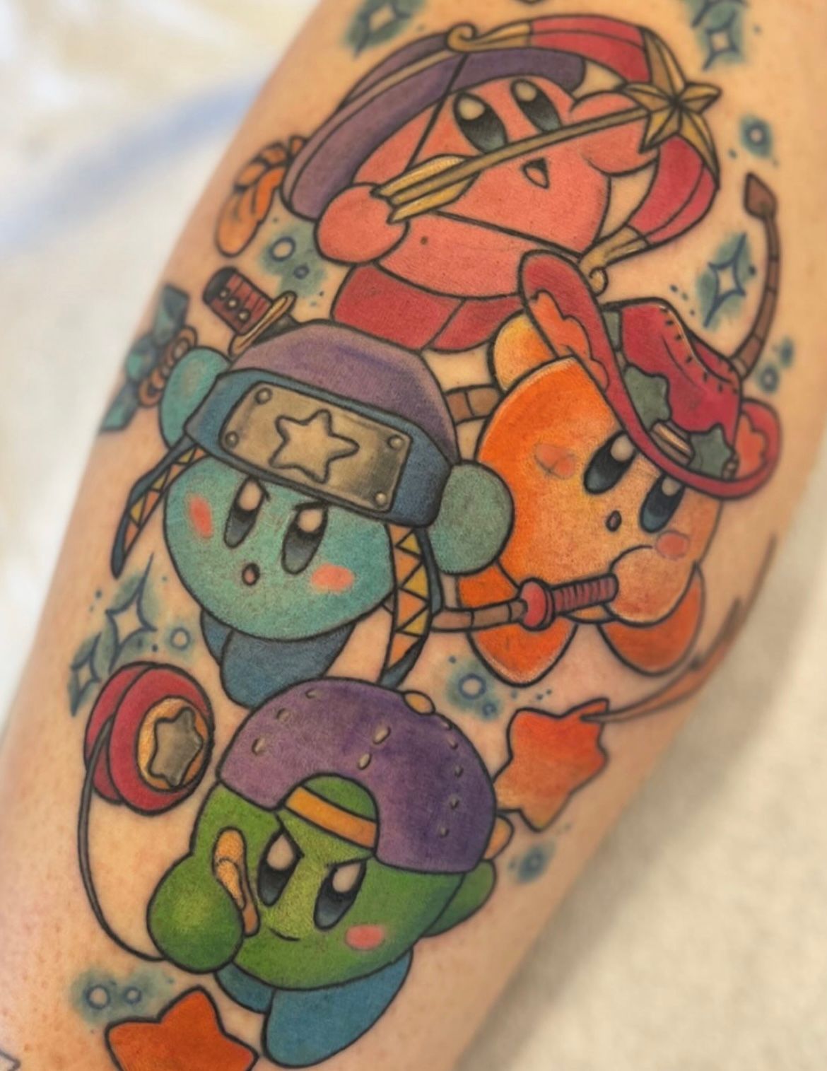 Kirby Tattoo by Vanessa Spezowka at Crimson Empire Tattoo in Edmonton Alberta Canada