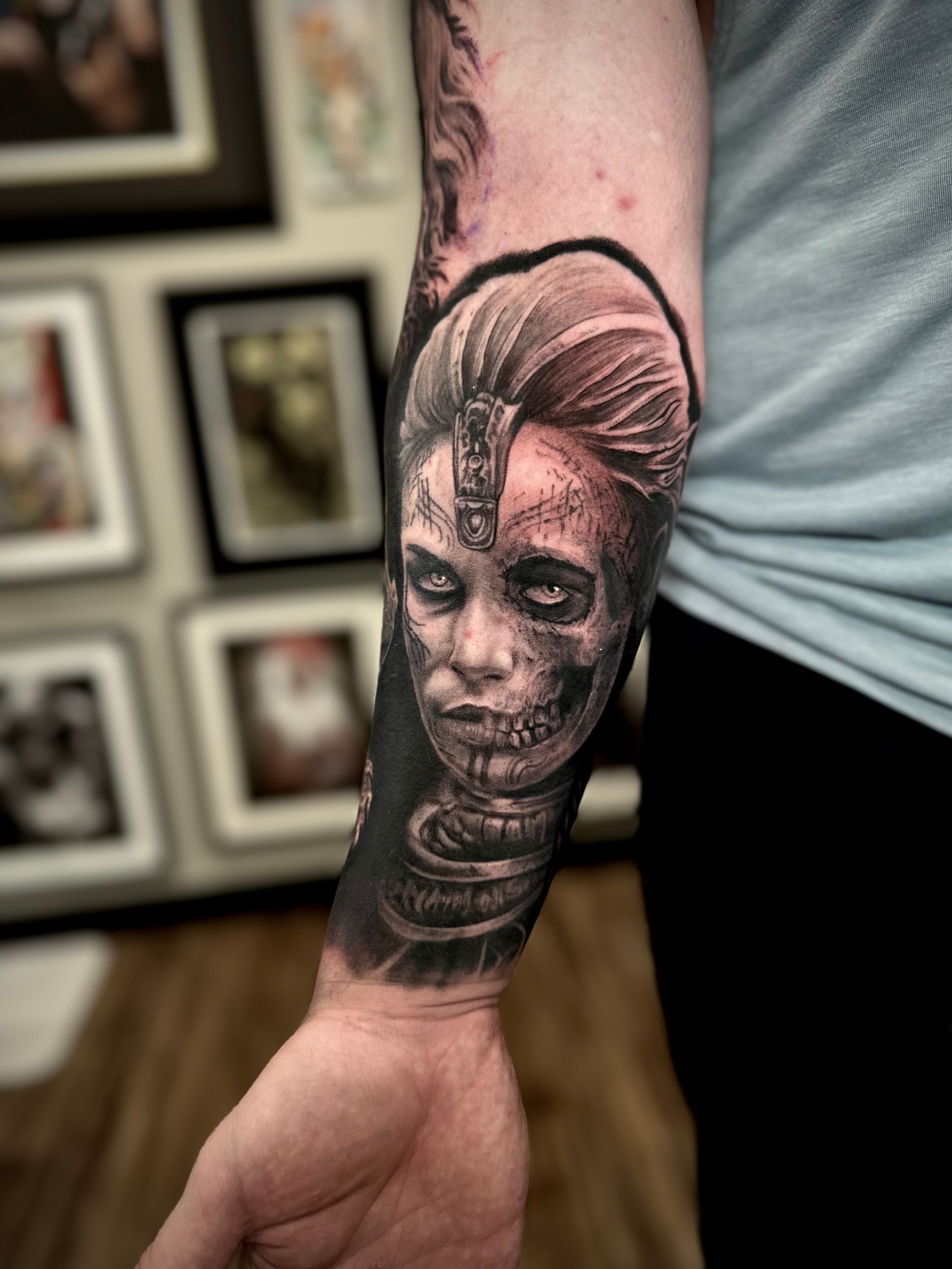 Hela Tattoo by Jackson Sukhov at Black Gold Tattoo Co in Edmonton Alberta Canada