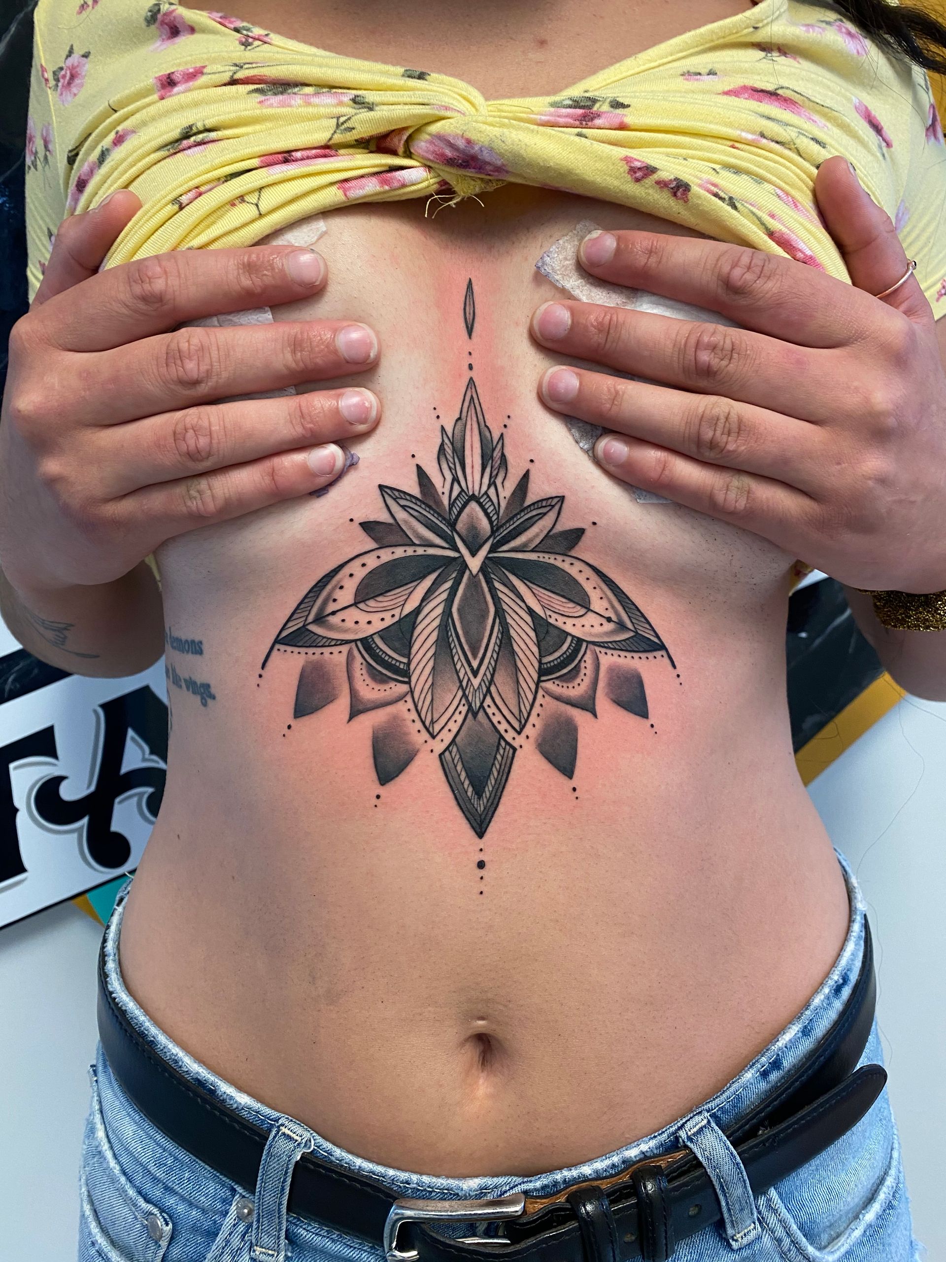 Lotus Tattoo by Brain Dangerfield at Black Gold Tattoo Co in Edmonton Alberta Canada