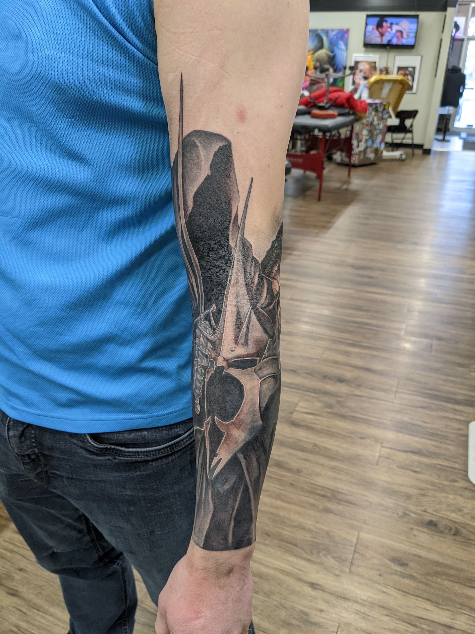 Lord of the Rings Tattoo by Kevin Sherritt at Black Gold Tattoo Co in Edmonton Alberta Canada