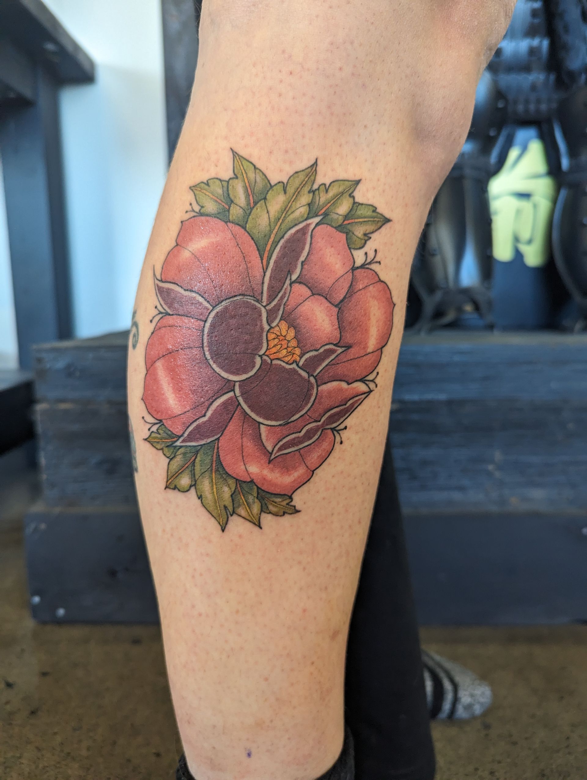 Floral Tattoo by Samantha Hnatiw at Crimson Empire Tattoo in Edmonton Alberta Canada