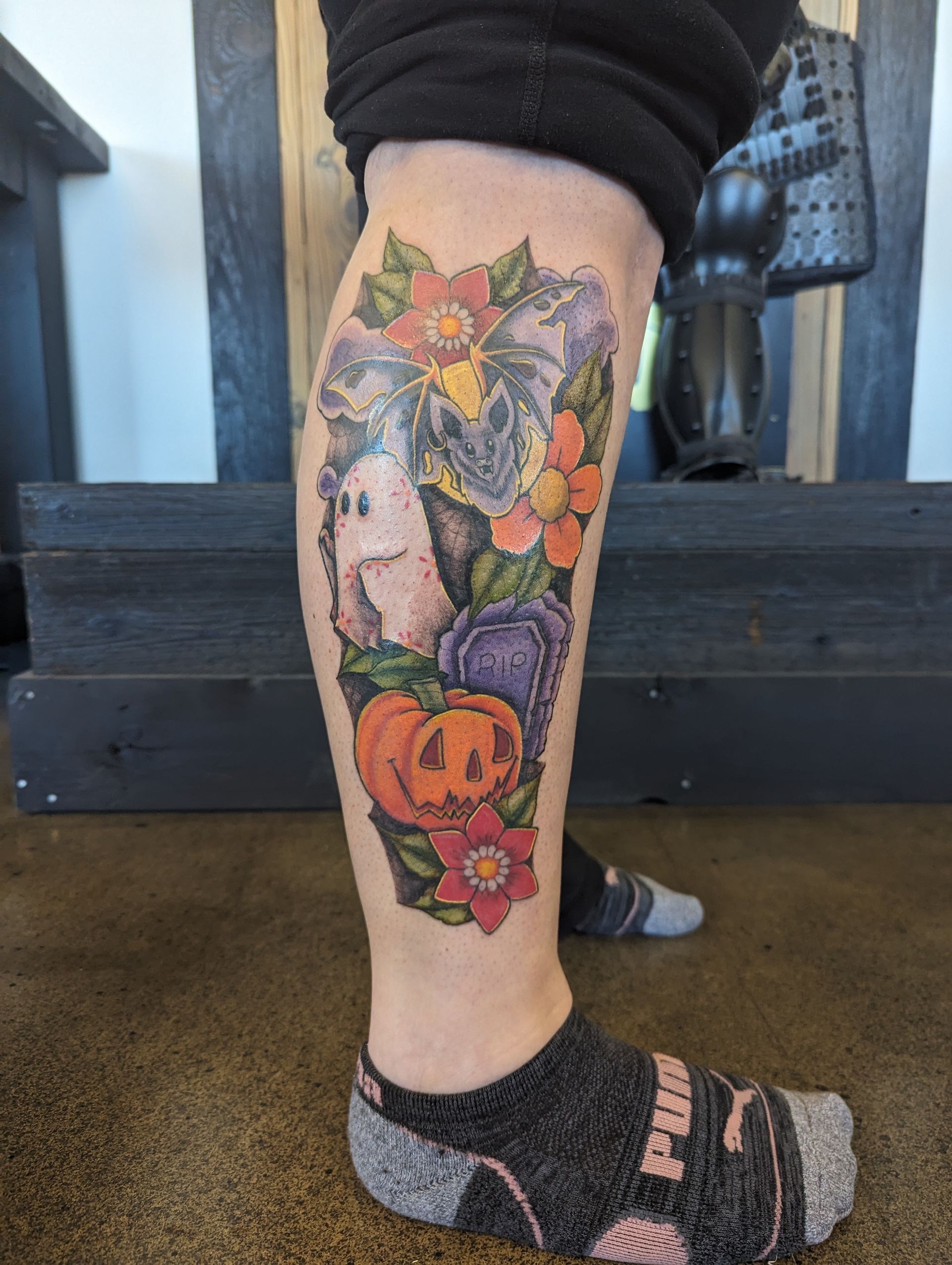 Halloween Tattoo by Samantha Hnatiw at Crimson Empire Tattoo in Edmonton Alberta Canada