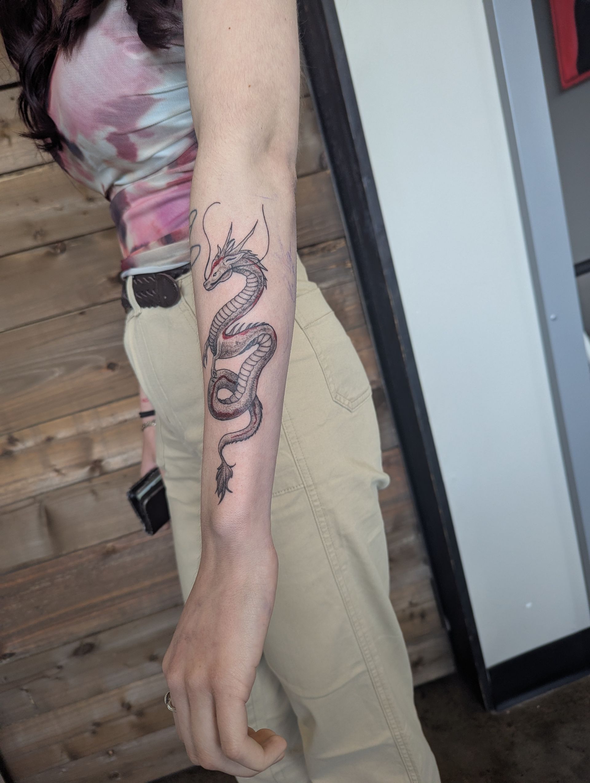 Dragon Tattoo by Samantha Hnatiw at Crimson Empire Tattoo in Edmonton Alberta Canada