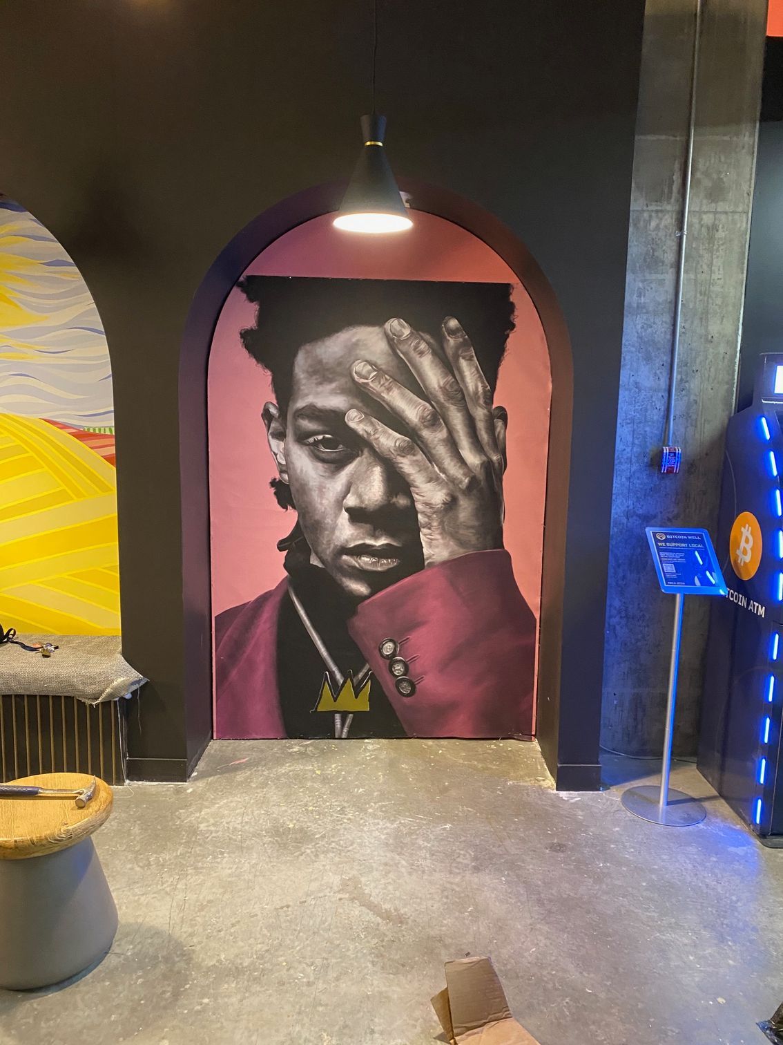 Basquiat Mural by Keon Courtney at Crimson Empire Tattoo in Edmonton Alberta Canada