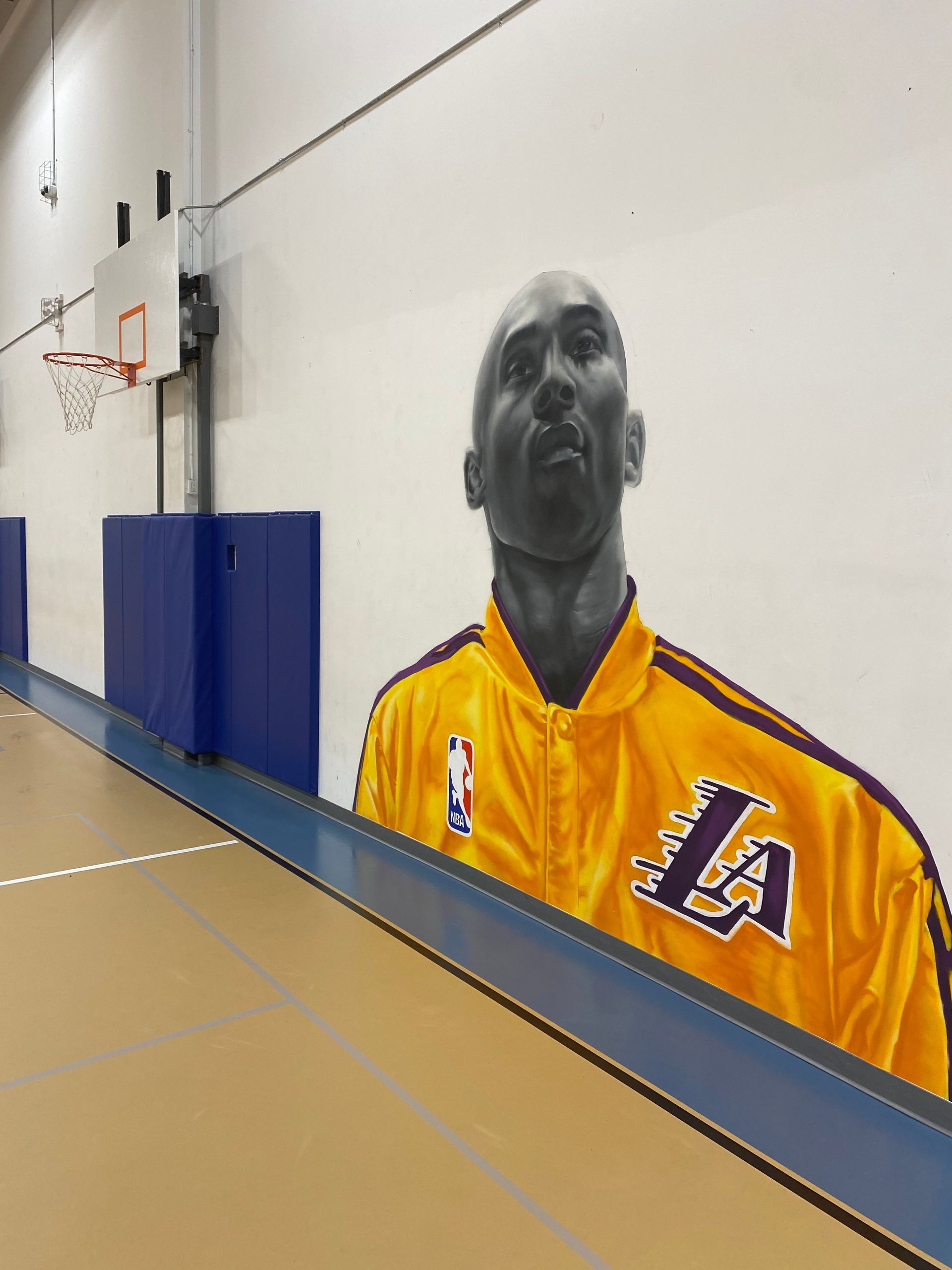 Kobe Mural by Keon Courtney at Crimson Empire Tattoo in Edmonton Alberta Canada