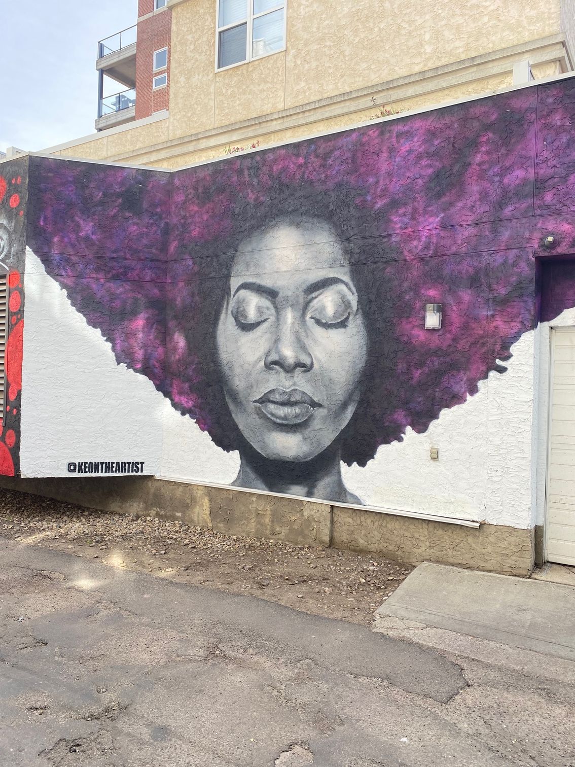 Mural by Keon Courtney at Crimson Empire Tattoo in Edmonton Alberta Canada