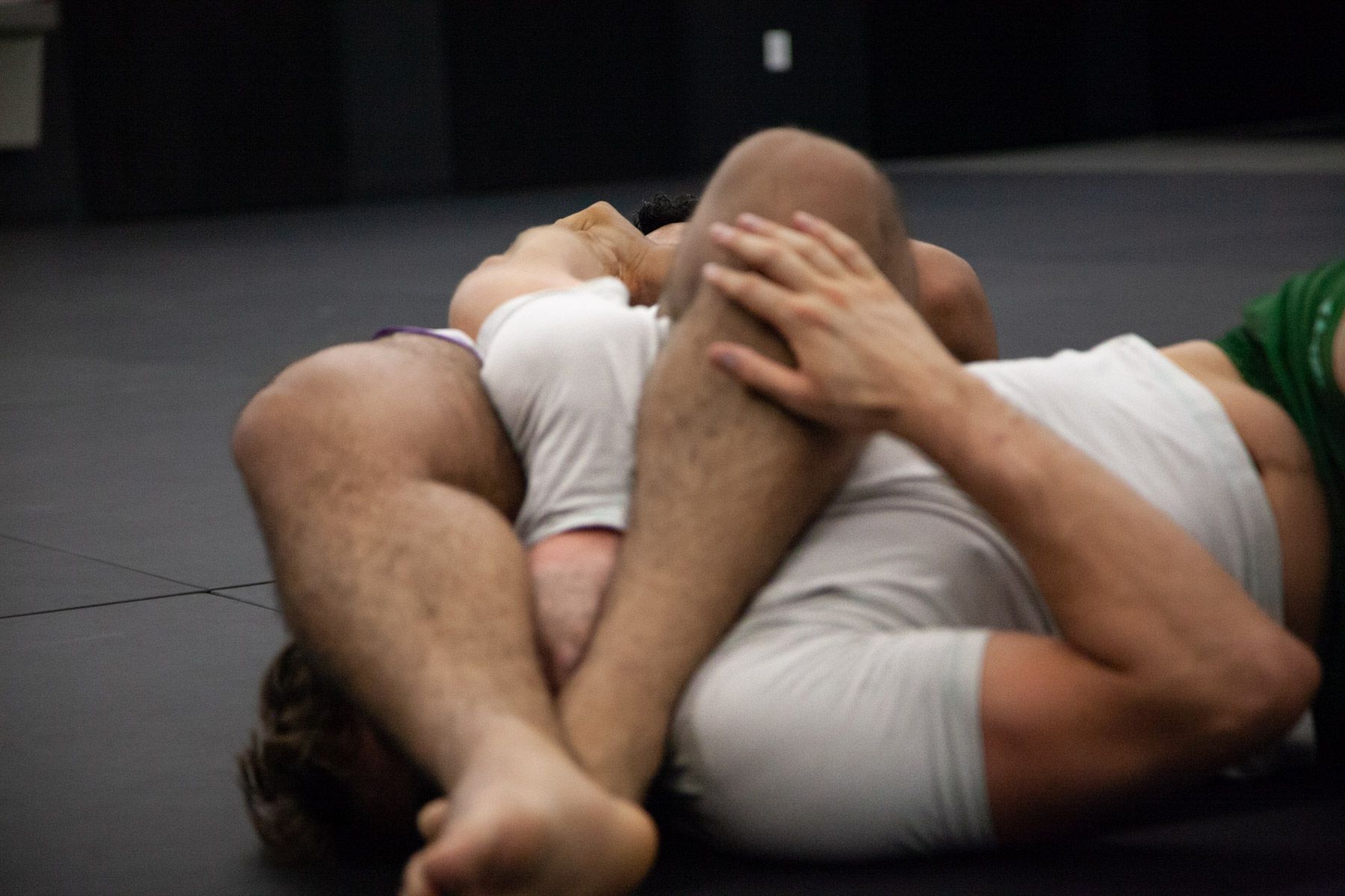 Athletes drilling controlled grappling warm-ups at Connecticut Submission Grappling in Bridgeport.