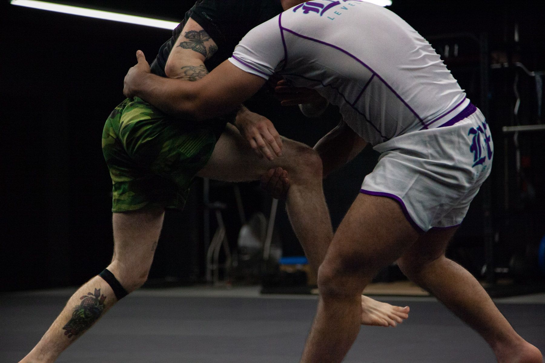 Adults practice no-gi grappling drills at Connecticut Submission Grappling in Bridgeport, CT.