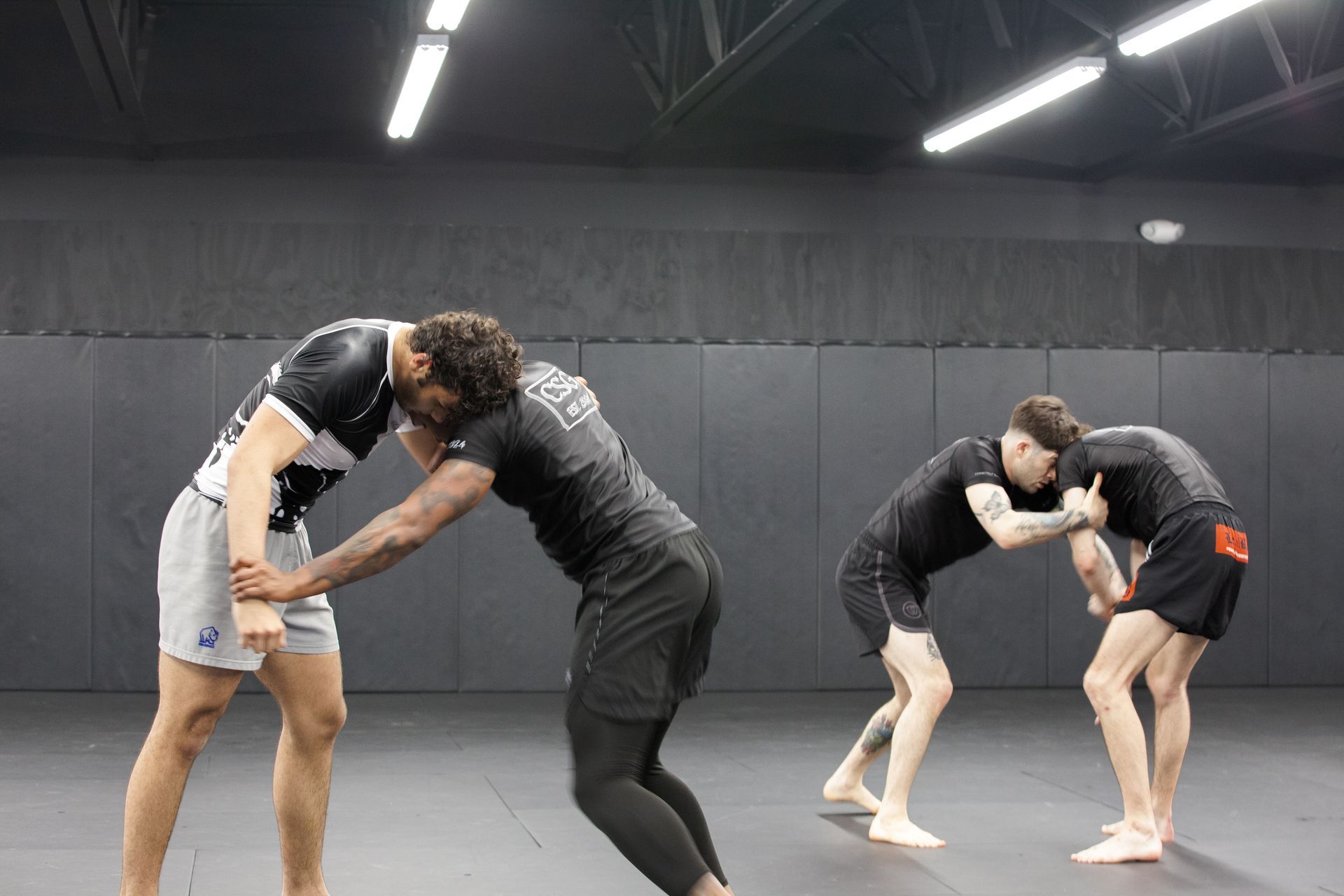 Adults training No Gi grappling at Connecticut Submission Grappling in Bridgeport, CT.