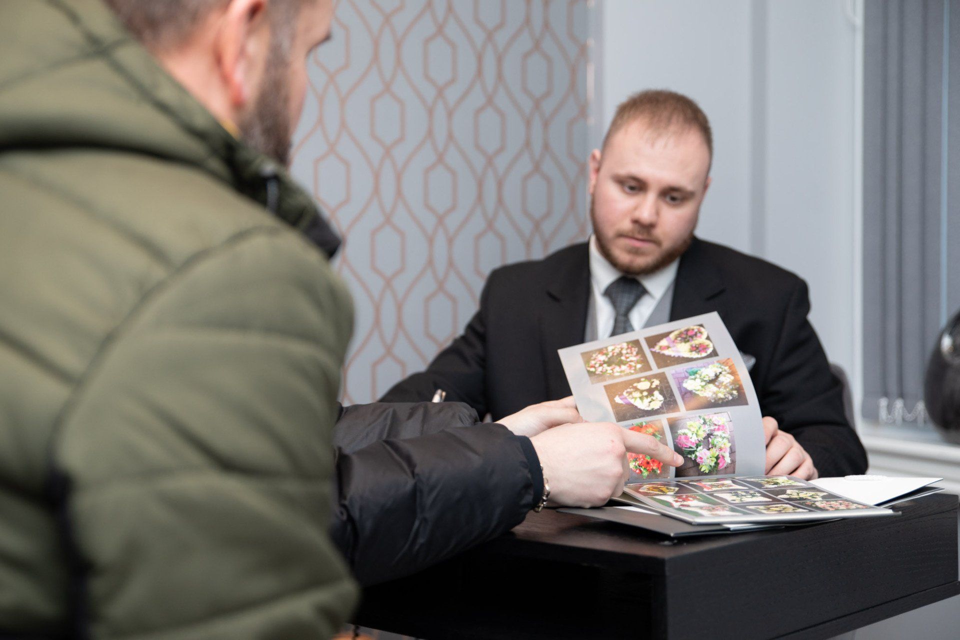 meeting with a funeral director