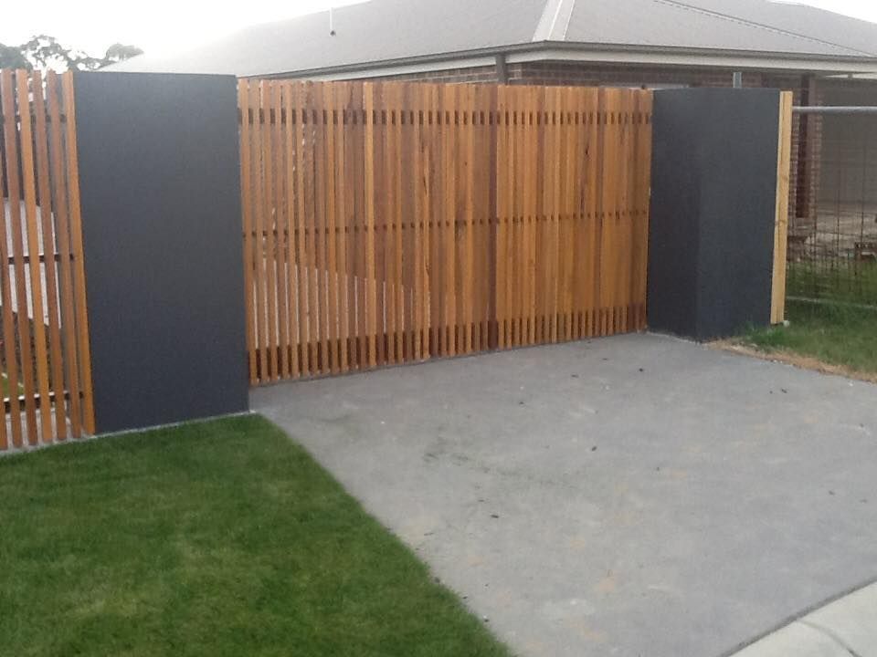 Timber Gate Encloses Driveway At House Front – East Gippsland, VIC - East Gippsland Garage Doors & Maintenance