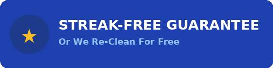 Streak-free window cleaning guarantee - we re-clean for free
