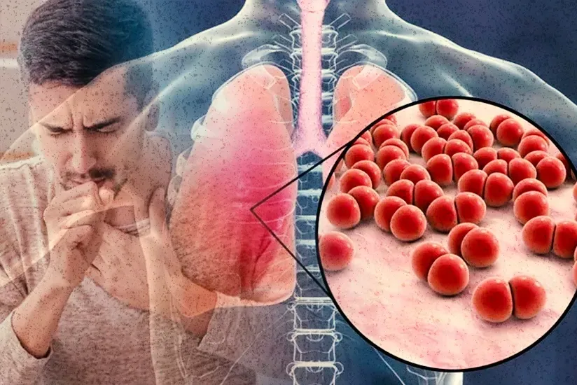 Paciente em tratamento hospitalar para pneumonia de causa não especificada.