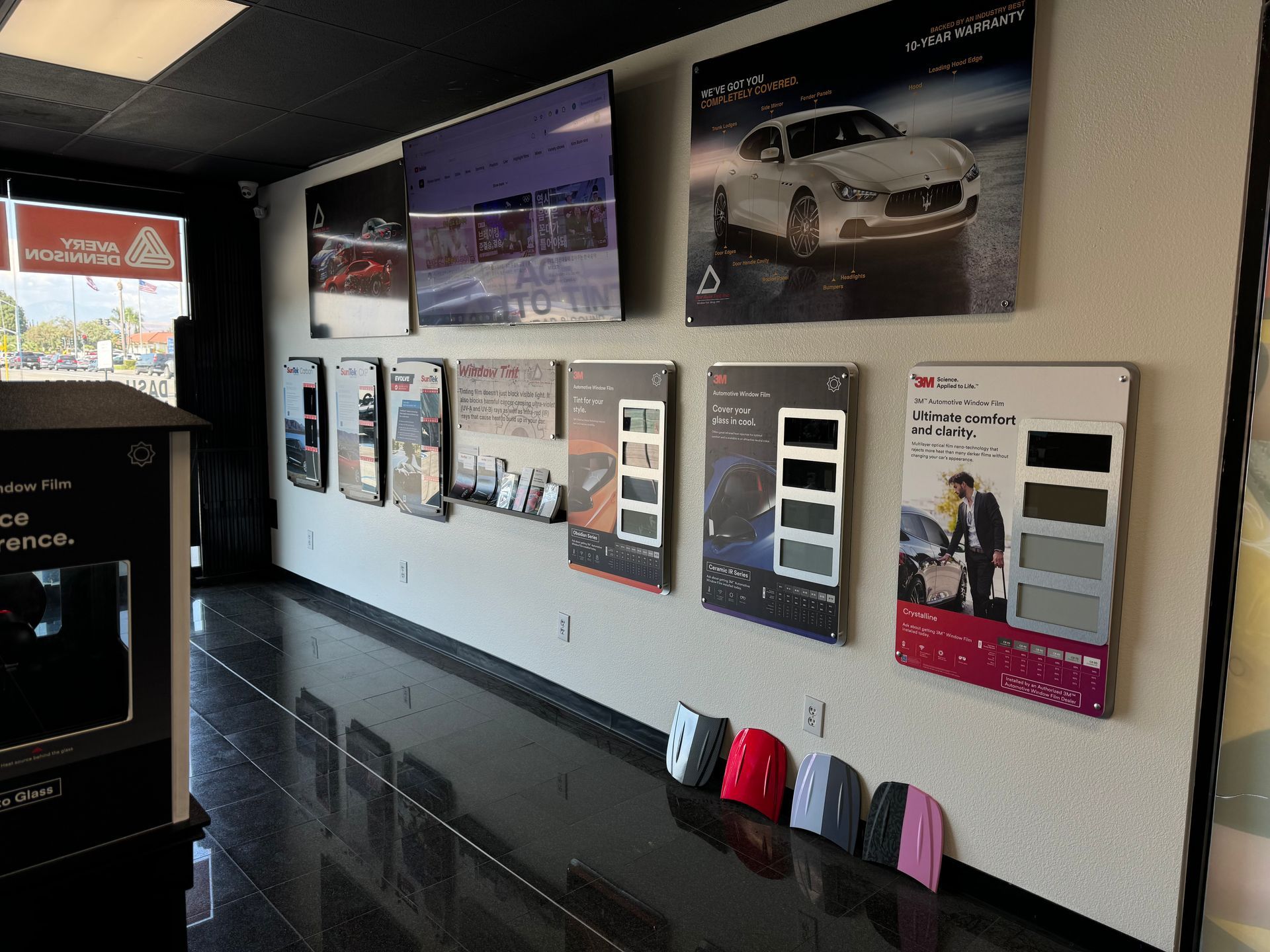 Shop interior showcasing our film display