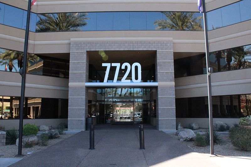 A large building with the number 7720 on it