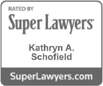 A logo for super lawyers kathryn a schofield