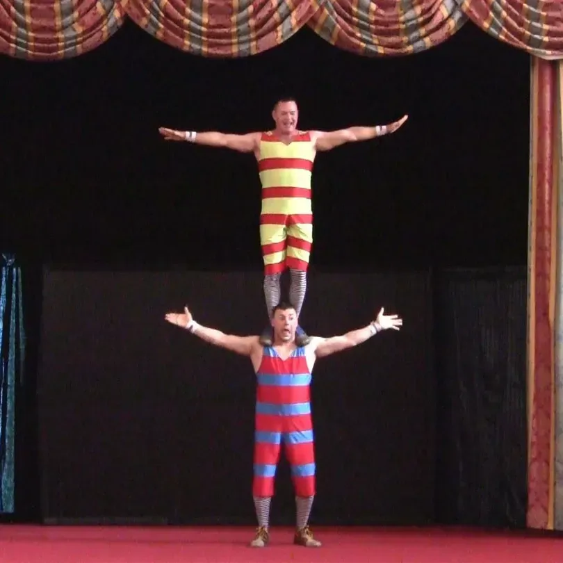Milanus Circus, Miami, FL, acrobatic entertainers.